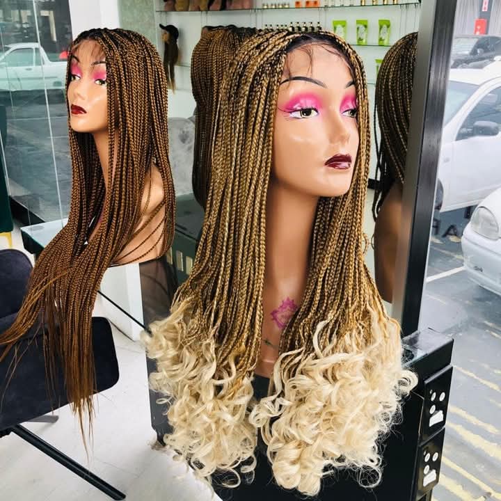 Blonde box braids